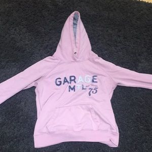 Kids large garage hoodie pink